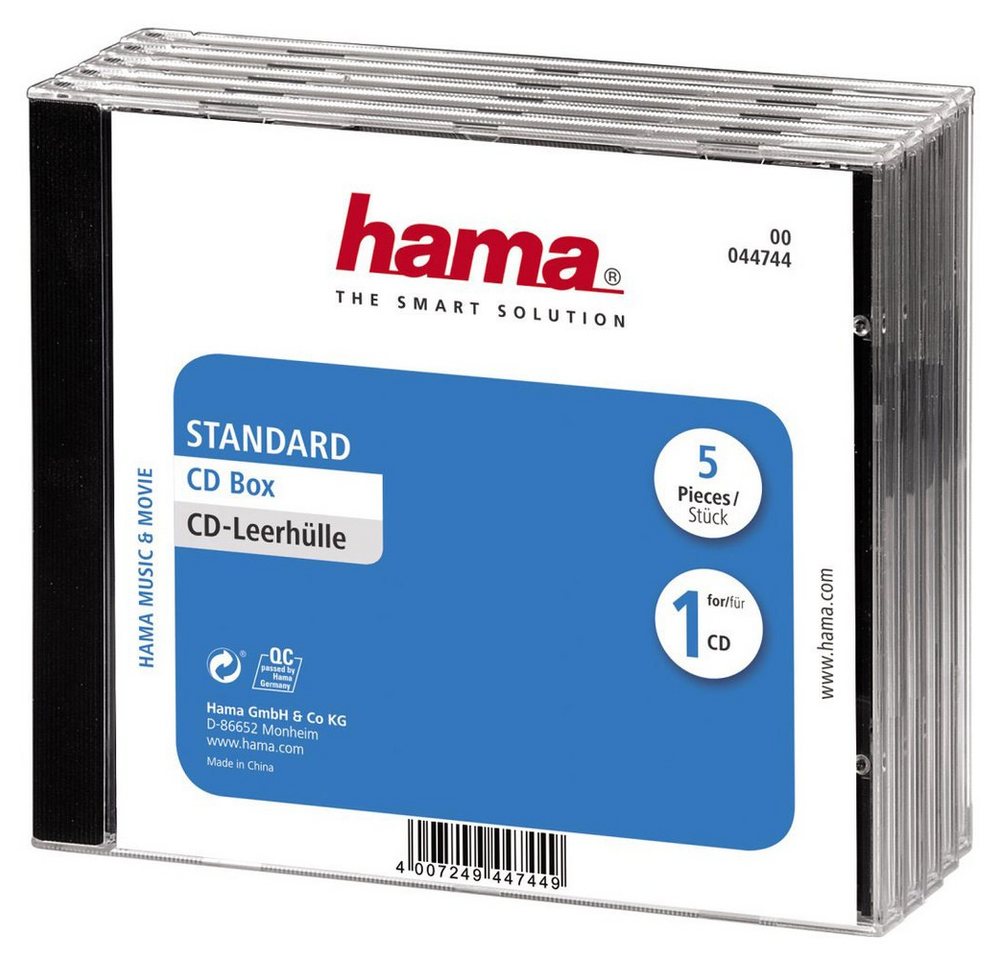 Hama CD-Hülle Hama CD Hülle 00044744 1 CD/DVD/Blu-Ray Transparent, Schwarz Polystyro Hama CD-Hülle Hama CD Hülle 00044744 1 CD/DVD/Blu-Ray Transparent, Schwarz Polystyro von Hama