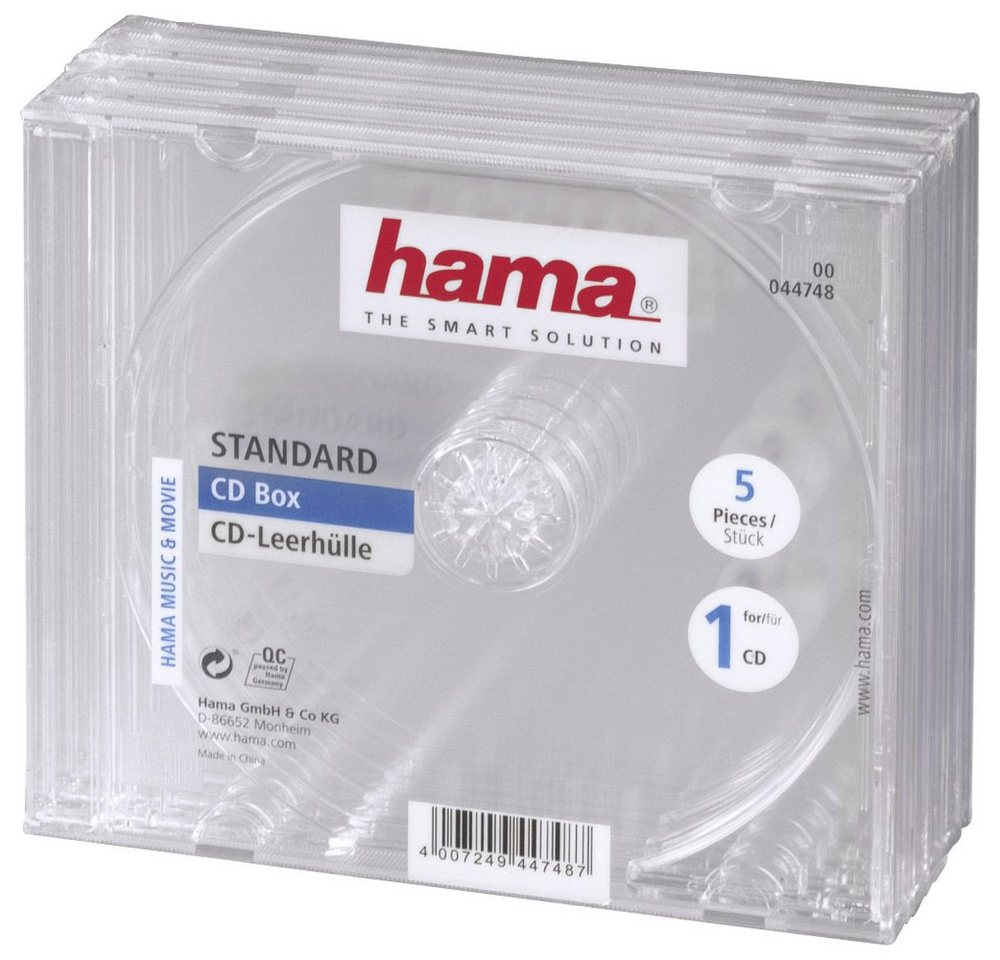 Hama CD-Hülle Hama CD Hülle 00044748 1 CD/DVD/Blu-Ray Transparent 5 St. Hama CD-Hülle Hama CD Hülle 00044748 1 CD/DVD/Blu-Ray Transparent 5 St. von Hama