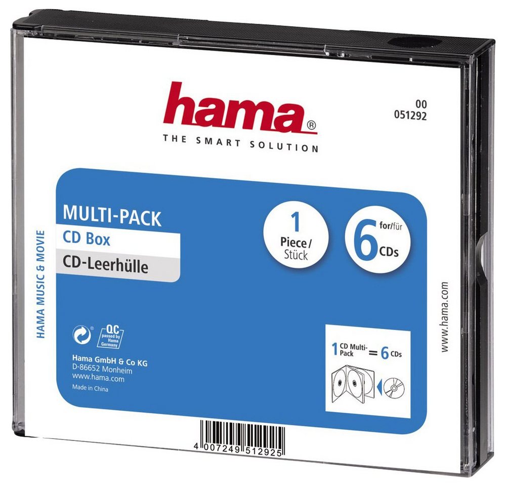 Hama CD-Hülle Hama CD Hülle 00051292 6 CDs/DVDs/Blu-rays Schwarz Polystyrol 1 St. Hama CD-Hülle Hama CD Hülle 00051292 6 CDs/DVDs/Blu-rays Schwarz Polystyrol 1 St. von Hama