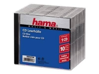 Hama CD Jewel Case Standard, Pack 10, 1 Disks, Transparent von Hama