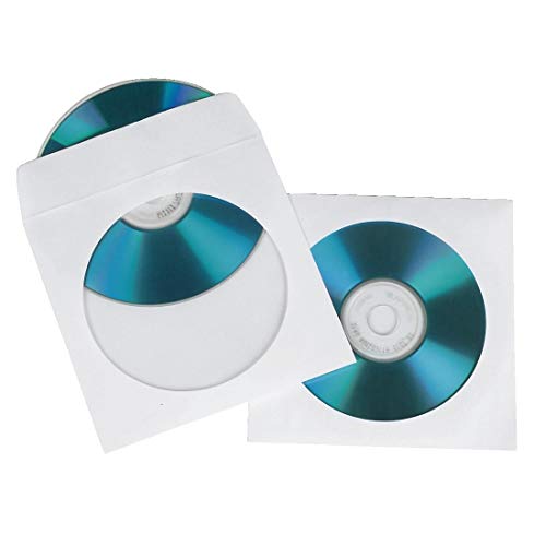 Hama CD-Papierhüllen weiß, 50 Stück/Packung, weiße 1disques Case optische Disks (weiß, 50 Stück/Packung, 1 Blöcke, weißes Papier) von Hama