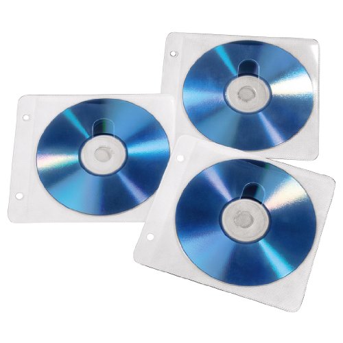 Hama CD ROM /DVD ROM Ringbuch Hüllen für je zwei CDs 50er Pack weiß von Hama