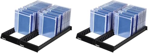 Hama CD Ständer Archivierungssystem (für 44 CD-Leerhüllen, CD Rack zur Aufbewahrung, Organizer rutschfest) schwarz, 48000, 44 CDs (Packung mit 2) von Hama