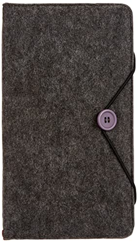 Hama CD Tasche Filz (für 48 Discs, CD/DVD/Blu-ray/Hörbücher, Mappe zur Aufbewahrung, platzsparend für Auto und Zuhause, Transporthüllen) Grau von Hama