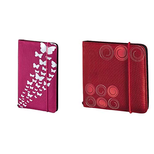 Hama CD Tasche Up to Fashion (für 48 Discs, CD/DVD/Blu-ray/Hörbücher, Mappe zur Aufbewahrung, platzsparend für Auto und Zuhause) Pink & Fashion Nylontasche (geeignet für CD-/DVD) rot von Hama