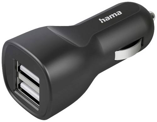 Hama Car Charger 12W USB-Ladegerät 12W KFZ, LKW Ausgangsstrom (max.) 2400mA Anzahl Ausgänge: 2 x U von Hama