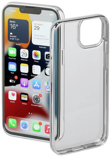 Hama Clear&Chrome Backcover Apple iPhone 13 Silber (transparent) Induktives Laden von Hama