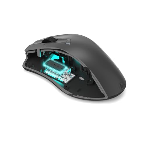 Hama Computermaus kabellos (Funkmaus mit 7 Tasten, Geräuschlose Laserfunkmaus für PC, Laptop und Notebook für Rechtshänder, 600/1200/3200 DPI, Windows 11/10/8/7/Vista/XP, MAC) grau von Hama