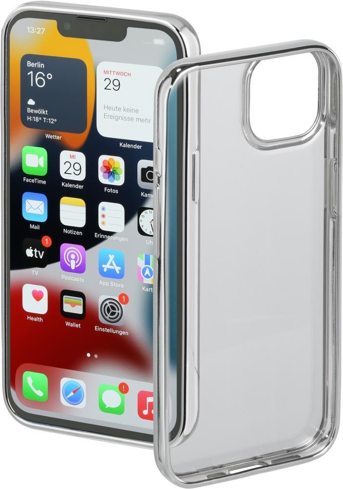 Hama Cover Clear&Chrome f�r Apple iPhone 13, Silber (00177893) von Hama