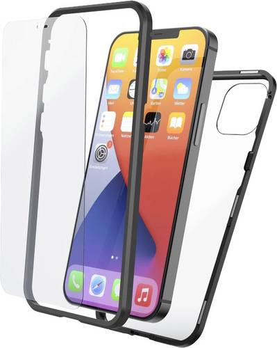 Hama Cover Magnetic+Glas Cover Apple iPhone 12 Pro Schwarz, Transparent Staubdicht, Stoßfest Hama Cover Magnetic+Glas Cover Apple iPhone 12 Pro Schwarz, Transparent Staubdicht, Stoßfest von Hama
