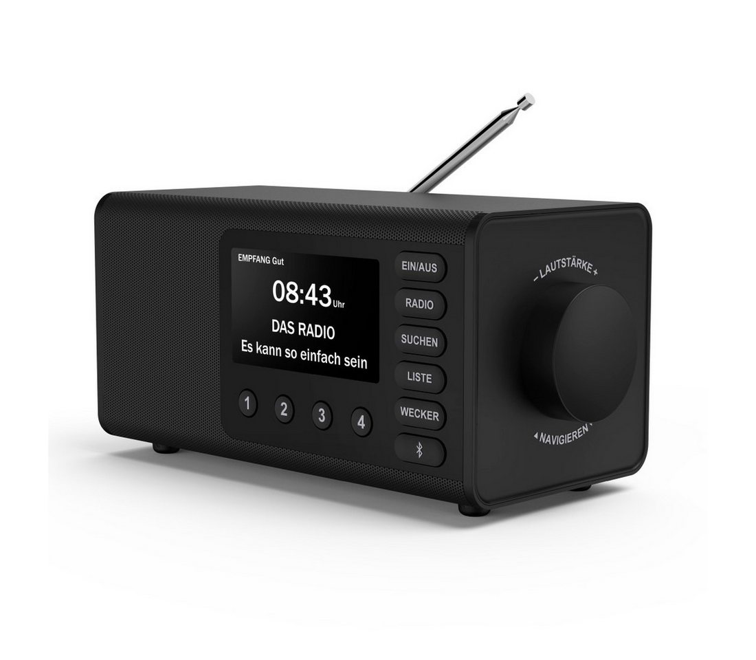 Hama DAB-Radio (mit Bluetooth, Digitalradio, FM/DAB plus, Radiowecker) Digitalradio (DAB) (5 W) von Hama