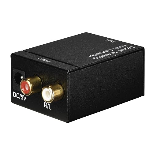 Hama DAC Audio Digital zu Analog (Switch Audio Eingänge Digital Optisch Toslink RCA TV DVD Player Konsole etc., Ausgang RCA Analog Line Out auf China HiFi Kopfhörer Verstärker) Schwarz von Hama