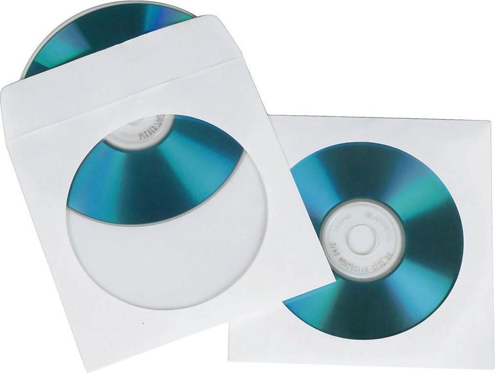 Hama DVD-Hülle CD-/DVD-/Blu-ray Papierhüllen, 100er-Pack von Hama