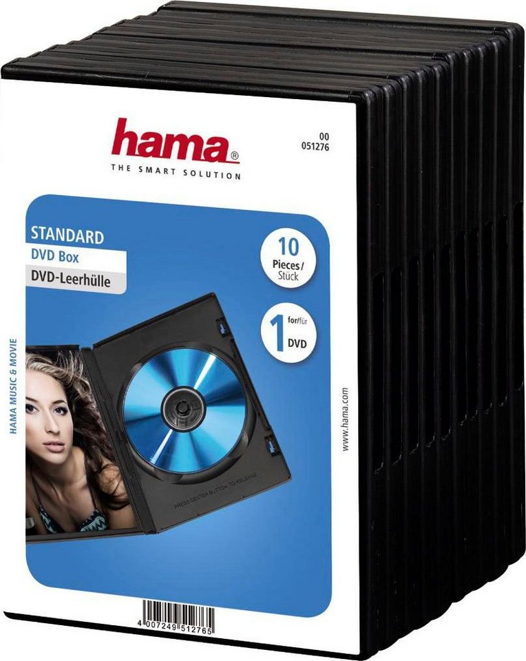 Hama DVD-Hülle DVD Leerhülle Standard, 10er-Pack, Schwarz, Schutzhülle, Schutzcover Hama DVD-Hülle DVD Leerhülle Standard, 10er-Pack, Schwarz, Schutzhülle, Schutzcover von Hama