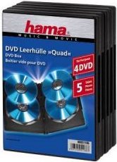 Hama DVD Quad Box - DVD Jewel Case - Schwarz (Packung mit 5 ) von Hama