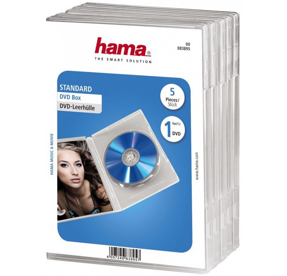 Hama DVD-Rohling Hama DVD-Leerhülle 5er transparent - DVD-Hüllen, Platzsparendes Design Hama DVD-Rohling Hama DVD-Leerhülle 5er transparent - DVD-Hüllen, Platzsparendes Design von Hama