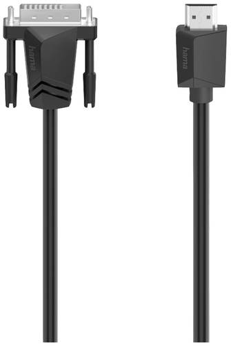 Hama DVI Adapterkabel DVI-D 24+1pol. Stecker, HDMI-A Stecker 1.5m Schwarz 00200715 DVI-Kabel von Hama