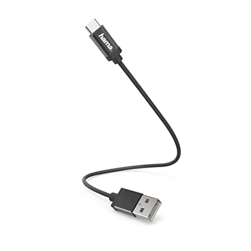 Hama Daten- / Ladekabel USB Typ C, 0,2 m, schwarz von Hama
