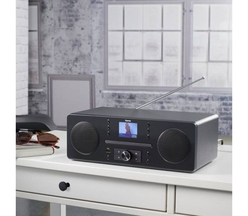 Hama Digitalradio (Internetradio, Radiowecker, CD-Player, Bluetooth, App) Digitalradio (DAB) (Digitalradio (DAB), Internetradio, 10 W) von Hama