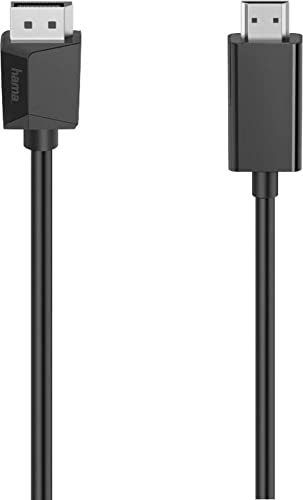 Hama DisplayPort/HDMI Adapterkabel DisplayPort Stecker, HDMI-A Stecker 1.50m Schwarz 00200712 Disp von Hama