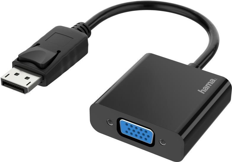 Hama - DisplayPort-Adapter - DisplayPort (S) bis HD-15 (VGA) (W) - 1080p-Unterstützung - Schwarz von Hama