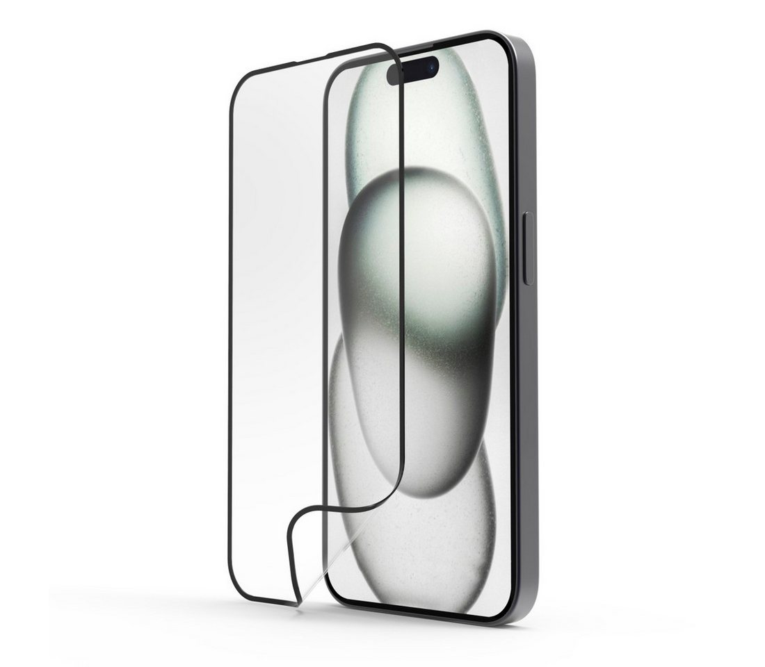 Hama Displayschutzglas Displayschutz für iPhone 15 (Panzerglasfolie, D3O, Montagehilfe) für iPhone 15 von Hama
