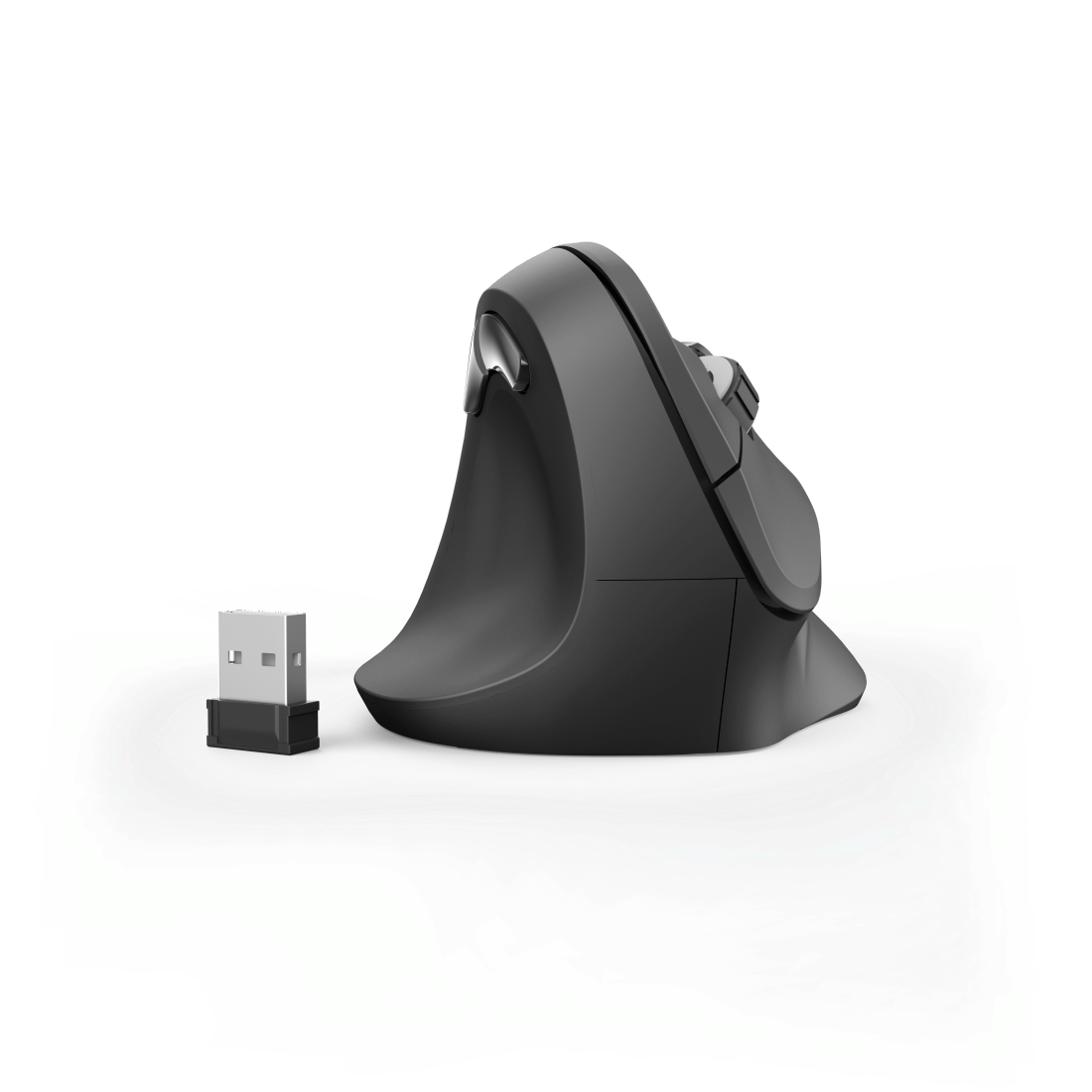 Hama EMW-500L - Maus - ergonomisch - Für Linkshänder - optisch - 6 Tasten - kabellos - 2.4 GHz - kabelloser Empfänger (USB) - Schwarz von Hama