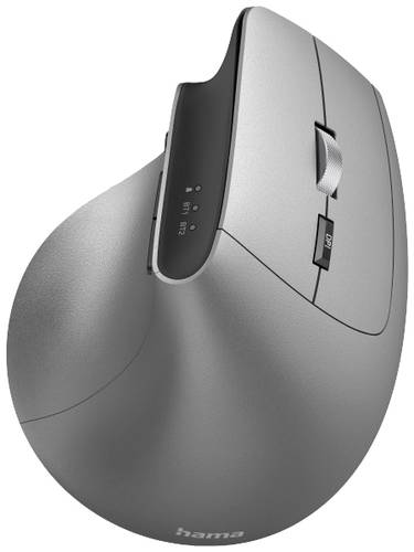 Hama EMW-700 Ergonomische Maus Funk Optisch Anthrazit 8 Tasten 2400 dpi Ergonomisch, Wiederaufladbar von Hama