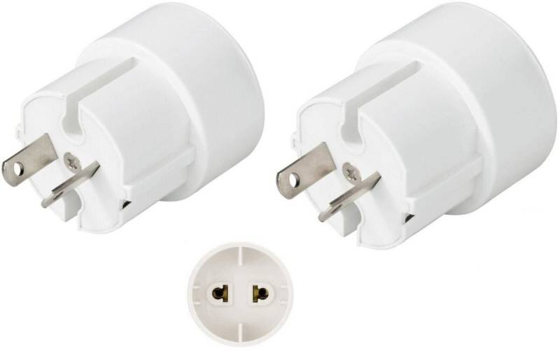 Hama EU Stecker Reisestecker Adapter DE auf China Australien [2er] Reiseadapter, Abriebfest von Hama