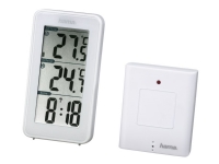 Hama EWS-152, Weiß, Innen-Thermometer, Außen-Thermometer, Thermometer, 0 - 50 °C, -20 - 60 °C, 50 m von Hama