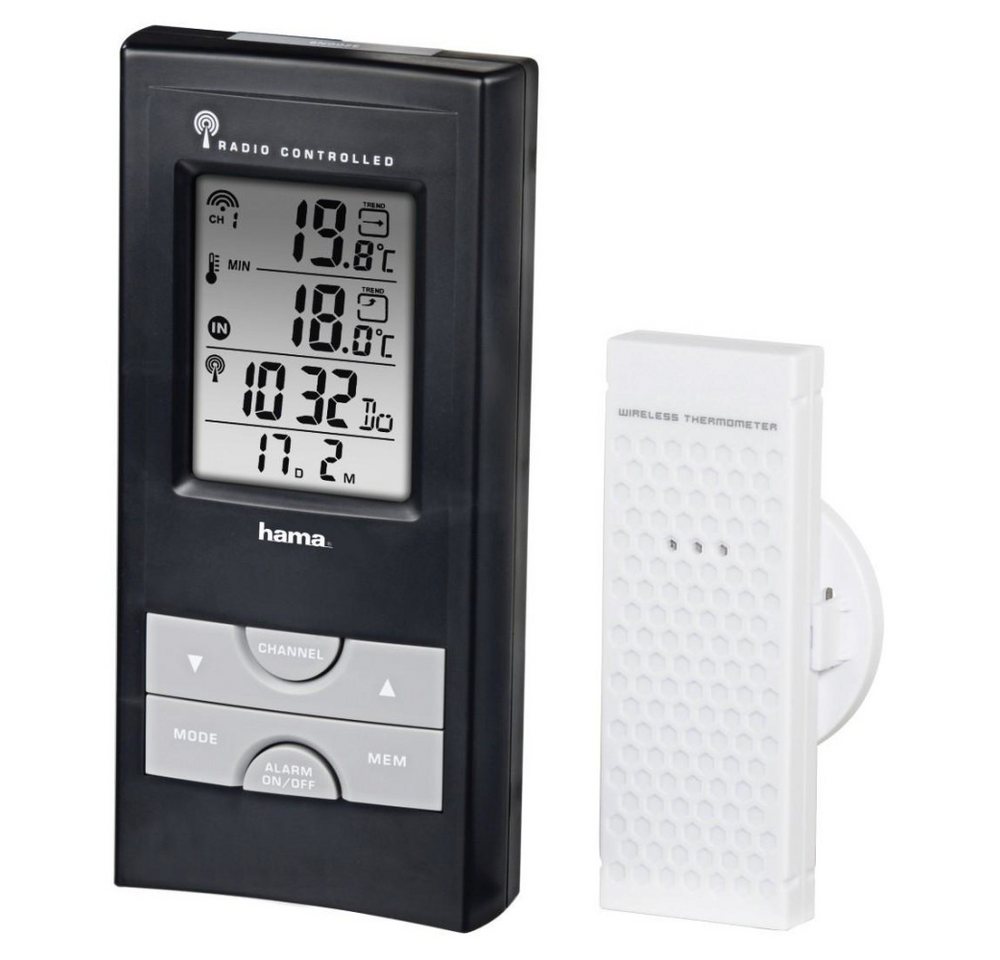 Hama Elektronische Wetterstation "EWS-165", Schwarz (00186313) Wetterstation von Hama