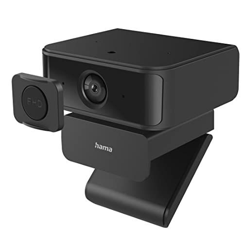 Hama Externe Kamera für Laptop Gesichtsverfolgung (Webcam mit Mikrofon Kamera PC Full HD Webcam TV Autofokus, PS5 Kamera Webcam Macbook 360 Grad schwenken Zoom, 1/4 Zoll Gewinde für Stative) von Hama
