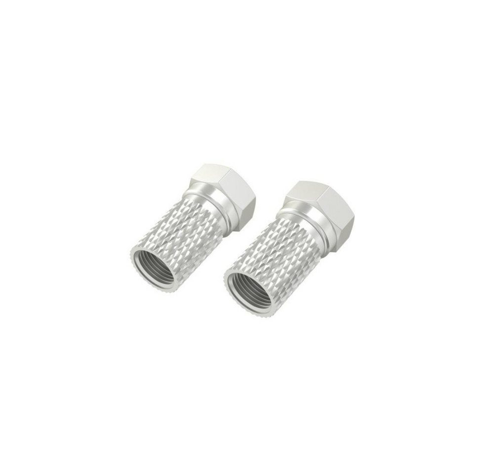 Hama F-Stecker, 6,8 mm, schraubbar, 2 Stück (00205206) Audio- & Video-Kabel von Hama