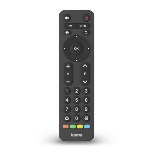 Hama Universalfernbedienung TV, für 2 Geräte, große Tasten (Infrarot, lernfähig, leuchtende Tasten, vorprogrammiert, ideal z.B. für TV, Videorekorder, Receiver, 10m Reichweite) schwarz Hama Universalfernbedienung TV, für 2 Geräte, große Tasten (Infrarot, lernfähig, leuchtende Tasten, vorprogrammiert, ideal z.B. für TV, Videorekorder, Receiver, 10m Reichweite) schwarz von Hama