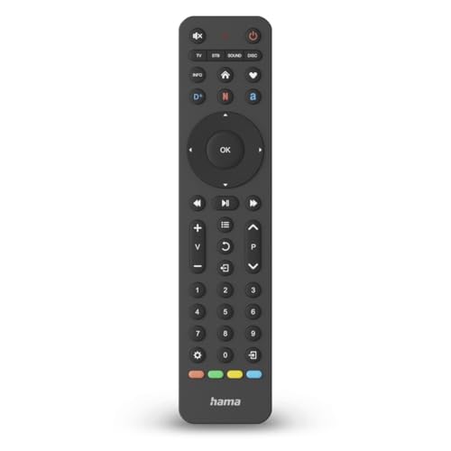 Hama Universal-Fernbedienung TV, Infrarot, für 4 Geräte, lernfähig, App-Tasten Hama Universal-Fernbedienung TV, Infrarot, für 4 Geräte, lernfähig, App-Tasten von Hama