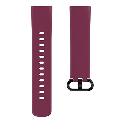 Hama Fitbit Uhrenarmband 22 mm (verstellbares Ersatzarmband für Smartwatch Fitbit Charge 5, Fitbit Armband zum Tauschen, Wechselarmband aus TPU, Edelstahl Schnalle) rot von Hama