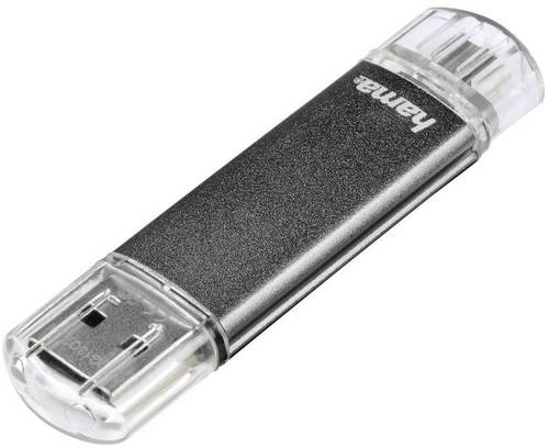 Hama FlashPen  Laeta Twin  USB-Zusatzspeicher Smartphone/Tablet Grau 32GB USB 2.0, Micro USB 2.0 von Hama