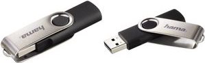 Hama FlashPen "Rotate" - USB-Flash-Laufwerk - 64GB - Schwarz, Silber (104302) von Hama
