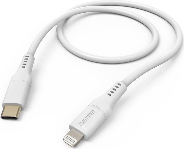 Hama Flexible - 1,5 m - Lightning - USB C - Männlich - Männlich - Weiß (00201574) von Hama