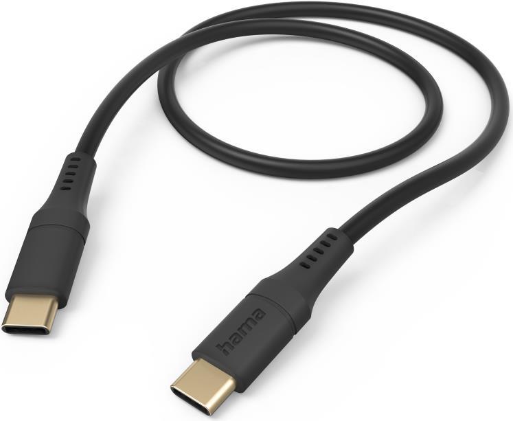 Hama Flexible USB Kabel 1,5 m USB 2.0 USB C Schwarz (00201576) von Hama