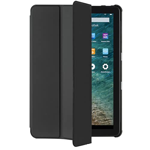 Hama Fold Bookcase Amazon Fire HD 10, Amazon Fire HD 10 Plus Schwarz Tablet Tasche, modellspezifisch von Hama