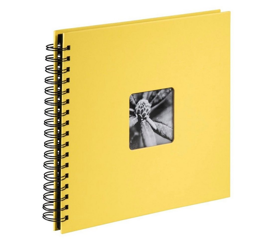 Hama Fotoalbum Spiral-Album "Fine Art", 28X24 cm, 50 schwarze Seiten, Gelb Foto-Album von Hama