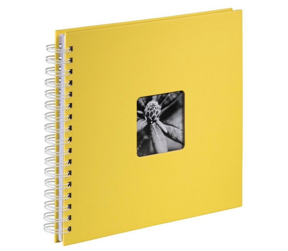 Hama Fotoalbum Spiral-Album "Fine Art", 28x24 cm, 50 weiße Seiten, Gelb Foto-Album von Hama