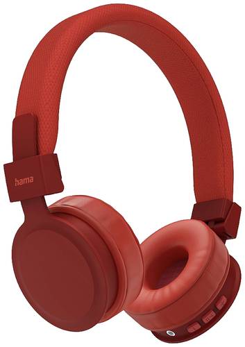 Hama Freedom Lit On Ear Headset Bluetooth® Stereo Rot Faltbar, Headset, Lautstärkeregelung von Hama