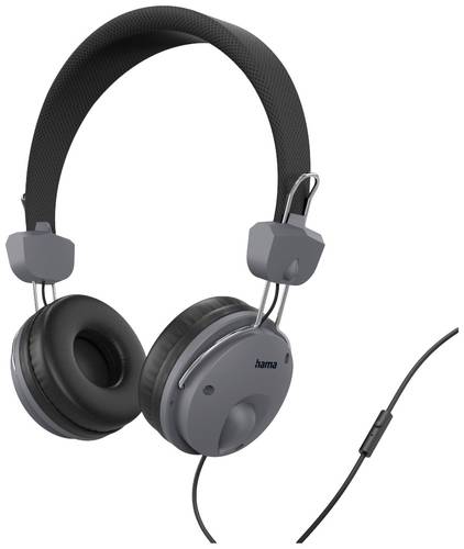 Hama Fun HiFi On Ear Kopfhörer kabelgebunden Stereo Dunkelgrau, Schwarz Hama Fun HiFi On Ear Kopfhörer kabelgebunden Stereo Dunkelgrau, Schwarz von Hama