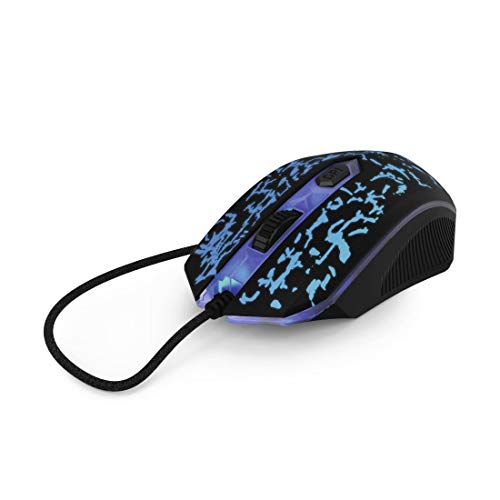 Hama Gaming Maus für PC BL!NG2 (3200dpi, 125Hz USB-Signal, kabelgebunden, hohe Leistung, LED, PC und Mac kompatibel, Neue Generation, 1,4m langes Kabel) schwarz/blau von Hama