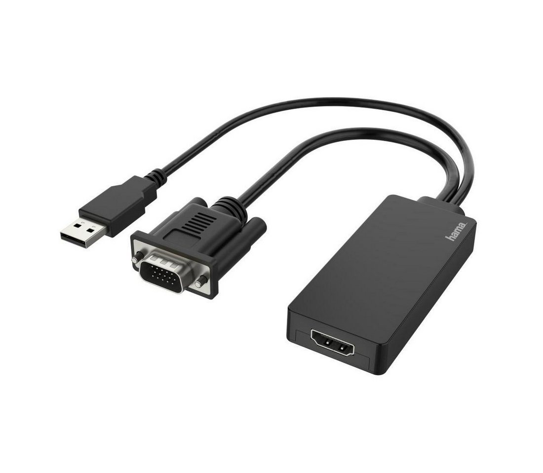 Hama Video-Adapter, VGA+USB-Stecker - HDMI™-Buchse, Full-HD 1080p Computer-Adapter von Hama