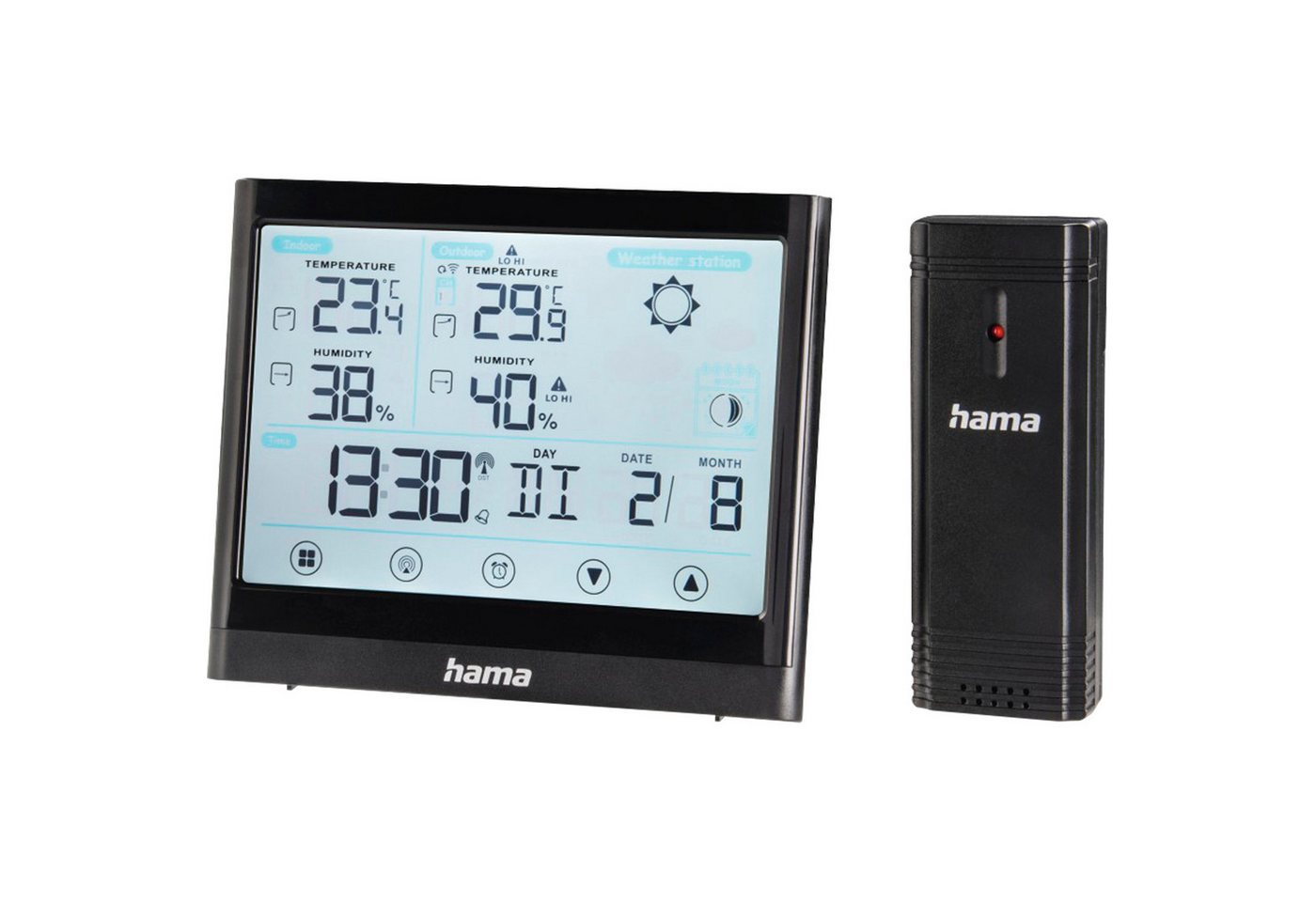 Hama HAMA Wetterstation 186421, Full Touch, schwarz Wetterstation Hama HAMA Wetterstation 186421, Full Touch, schwarz Wetterstation von Hama