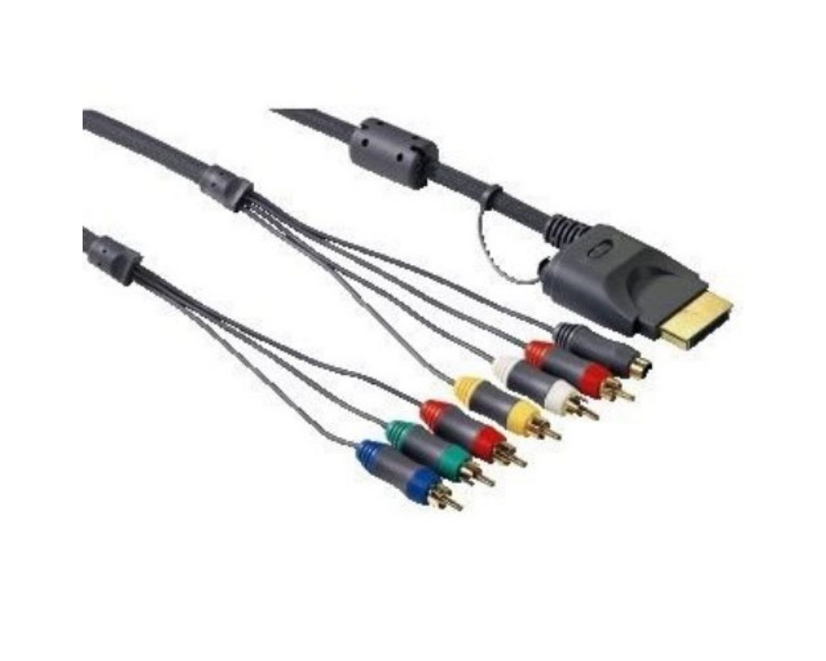 Hama HD-TV Component-Kabel S-Video-Kabel YUV RGB Netzkabel, Component YUV, S-Video-Stecker, Cinch-Stecker, Toslink (200 cm), Komponenten-Kabel RCA-Stecker, RGB, für Microsoft Xbox 360 Konsole von Hama