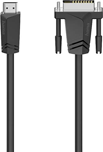 Hama HDMI/DVI Adapterkabel HDMI-A Stecker, DVI-D 18+1pol. Stecker 1.50m Schwarz 00205018 HDMI-Kabe von Hama
